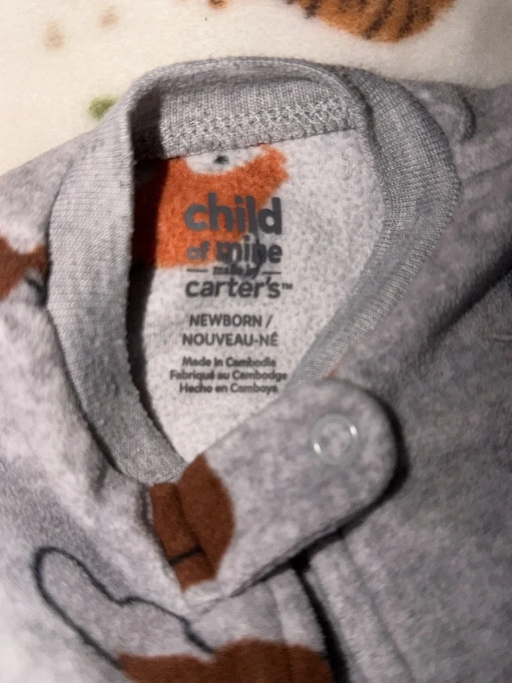 Carter’s Woodland Animal Fleece Sleeper Newborn